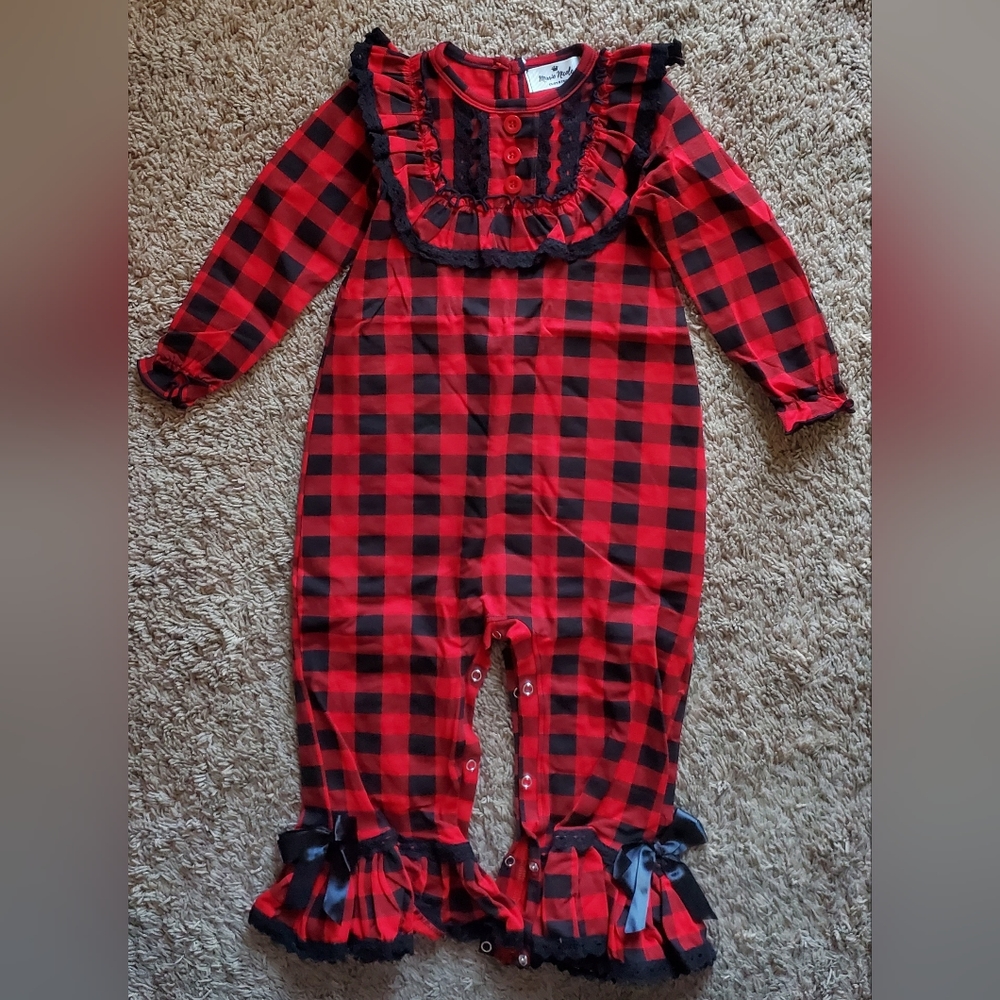 Christmas outfit for baby girl overall onesie 2T